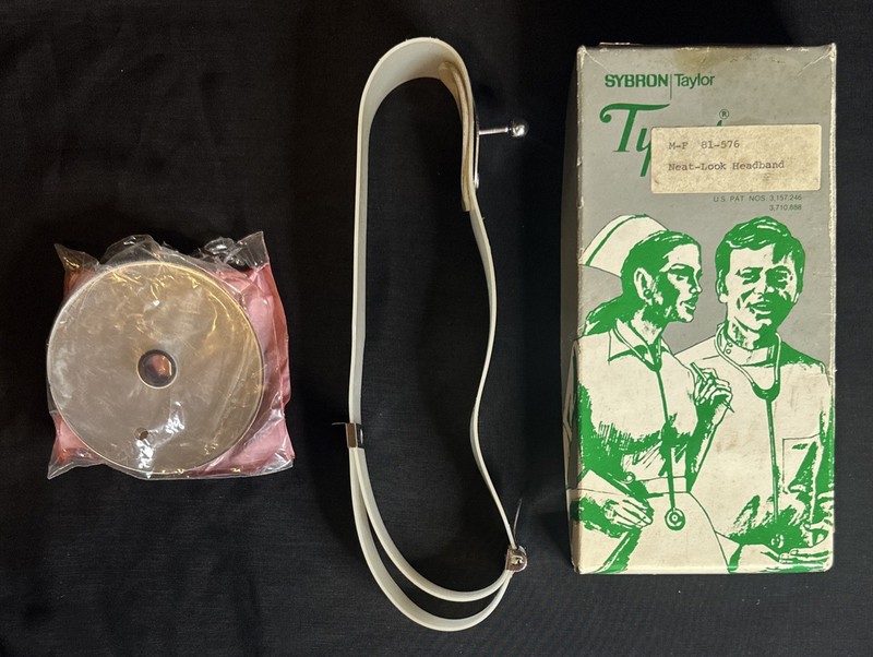 Vintage Sybron/Taylor Doctor’s Head Mirror/Reflector With Plastic Headband
