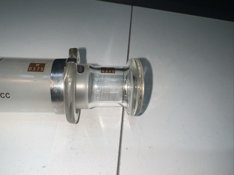 Vintage Becton, Dickinson & Co. 50cc B-D YALE Glass Syringe A182 W Metal Band gallery