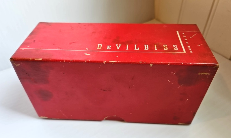 Vintage DeVilbiss No 251 Nose Throat Atomizer Glass Spray Bottle Medical w/ Box gallery