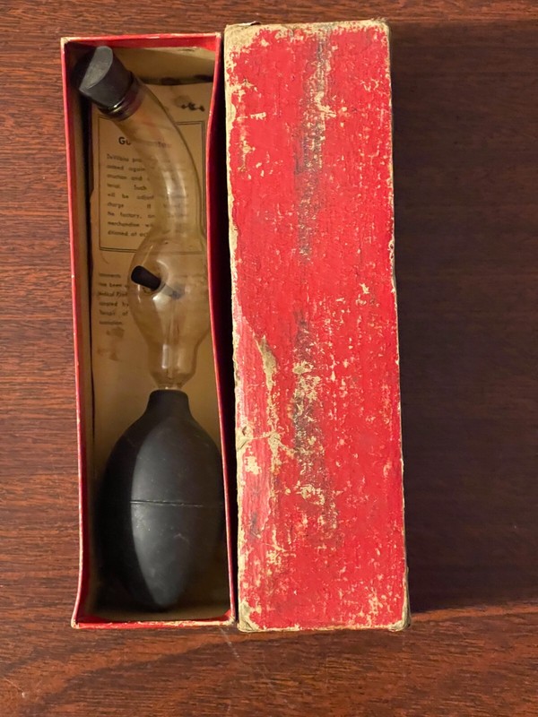 Vintage 1930's DeVilbiss Atomizer #14 Amber Glass Perfume Medical spray unit gallery