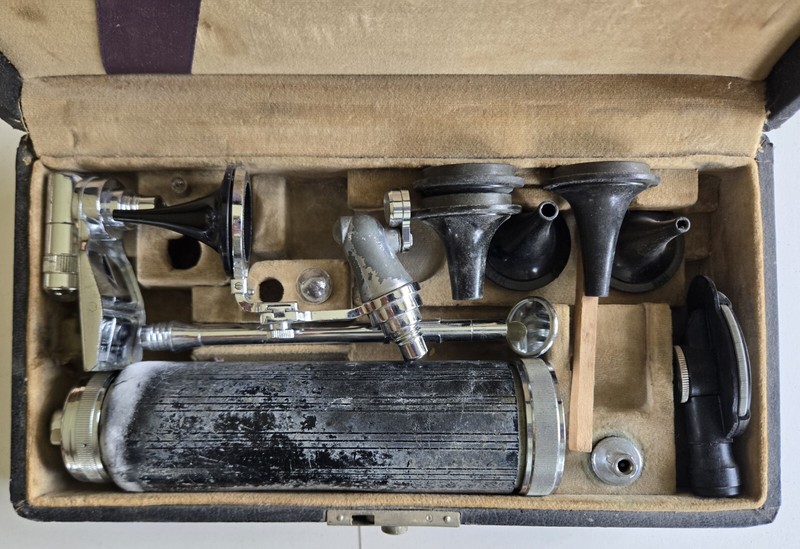 Vintage Rare National Otoscope (ENT Ear, Nose & Throat) and Ophthalmoscope Kit