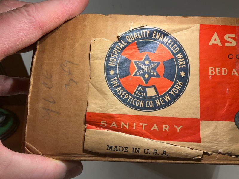 VTG Asepticon Co. Bed Pan Douche w Box Hospital Pharmacy Doctor Display Piece gallery