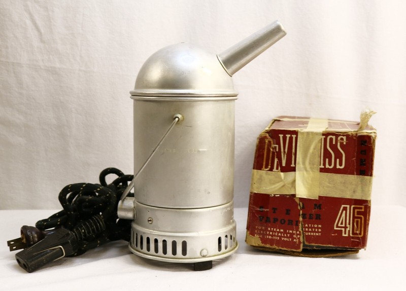 Vintage DeVelbiss Electric Steam Vaporizer No 46 Aluminum Tested Works