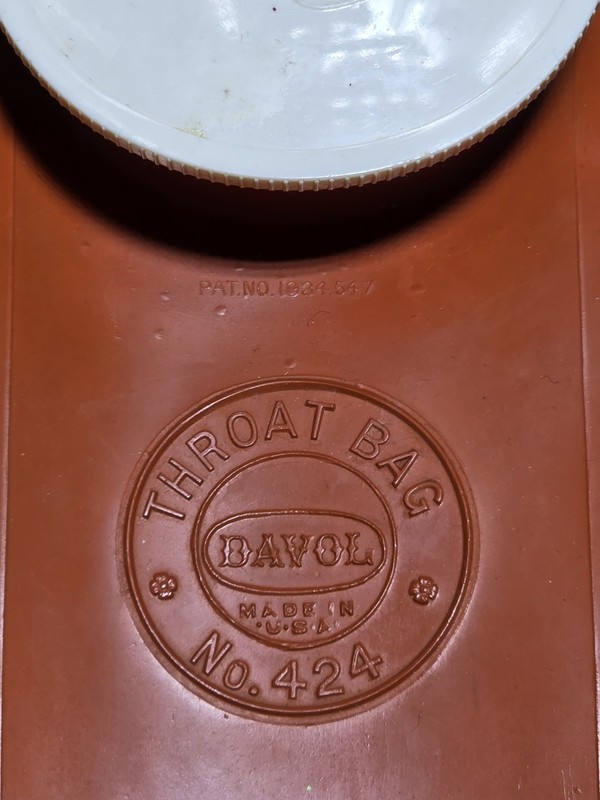 Vintage DAVOL "THROAT BAG" #424 Hot Water Throat and spine ice bag - Made in USA gallery