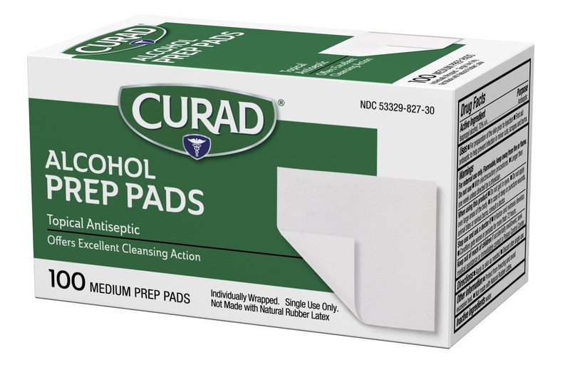 CURAD Medium Alcohol Prep Pads Sterile 2-Ply 100/Box Pack of 30 gallery