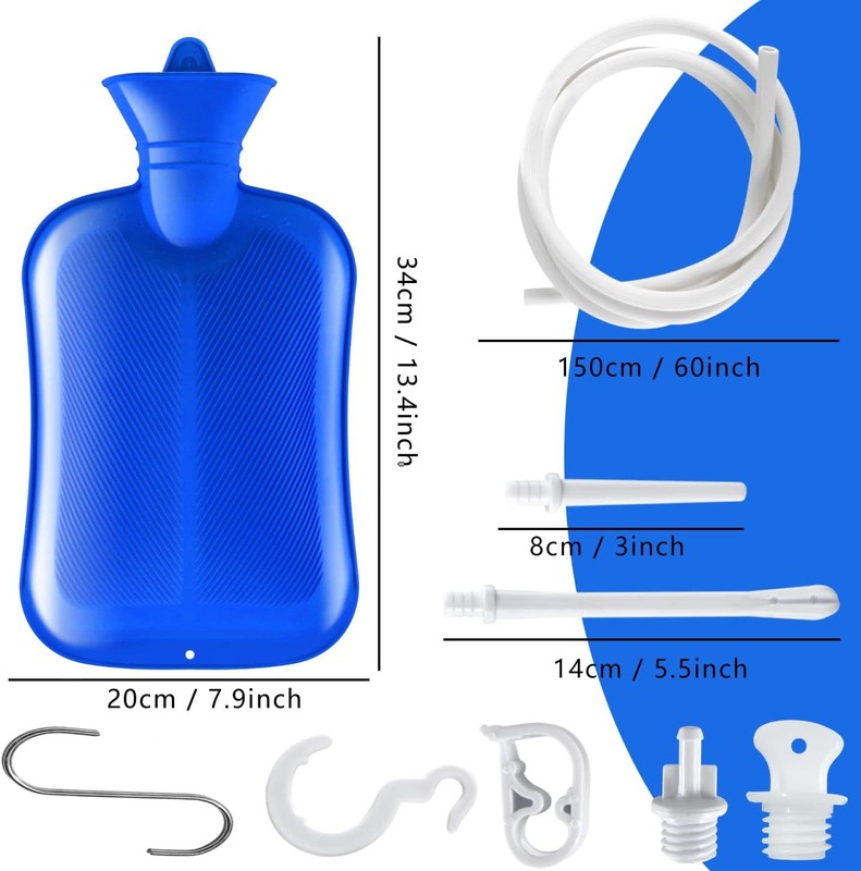 2 L Enema Bag ，Coffee Kit with 5.0 ft. Long Silicone Hose ,2 Red gallery