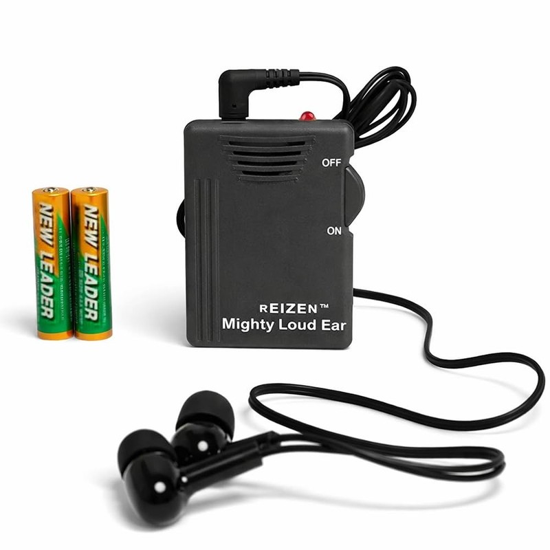 Reizen Loud Ear 110dB Gain Personal Amplifier 1 Count (Pack of 1), Rose Metal