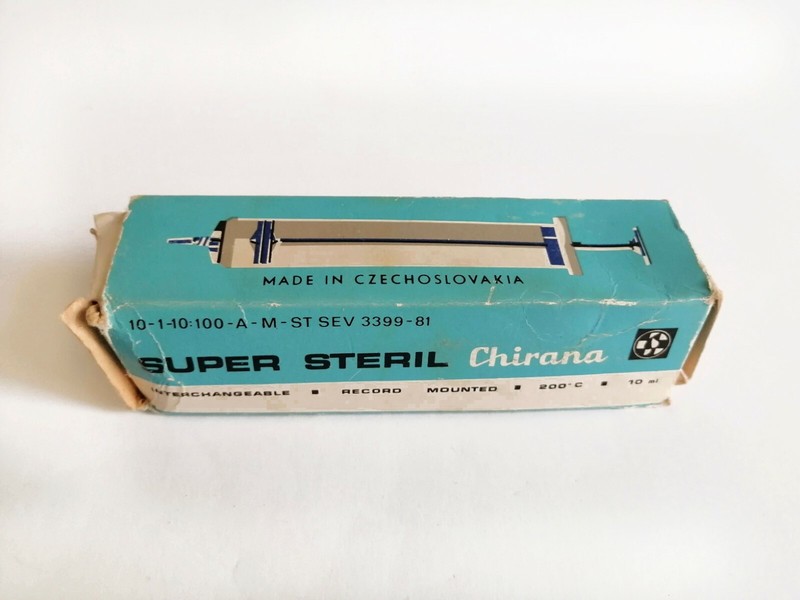 Vintage Medical Glass Syringe 10 ml Chirana Czechoslovakia gallery