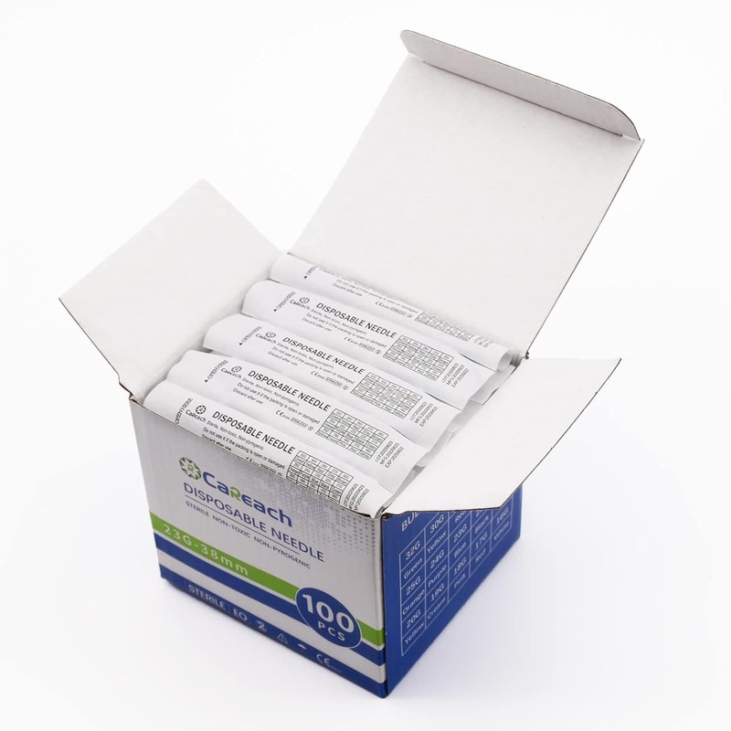 Versatile 21 Ga 1 Inch Stainless Steel Needles - 100pcs for Various Applications gallery
