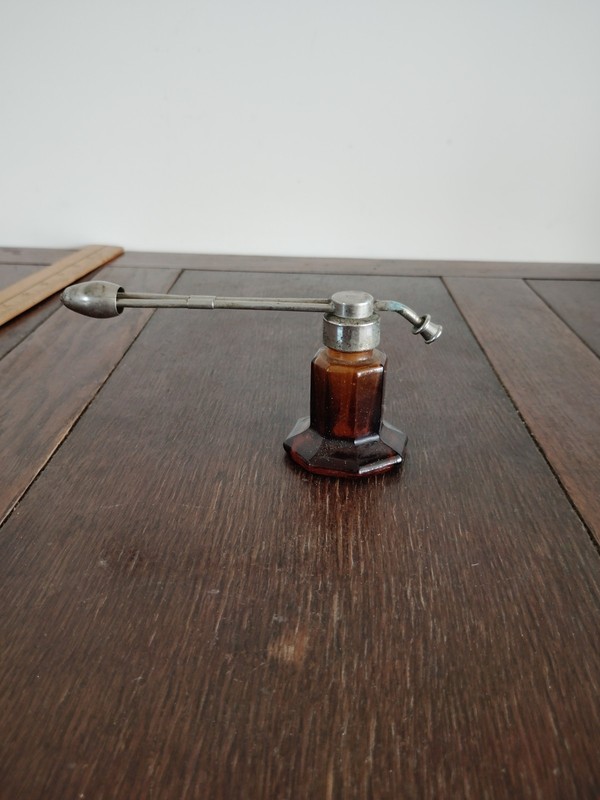 Vintage Medical Atomizer Amber Glass Apothecary gallery