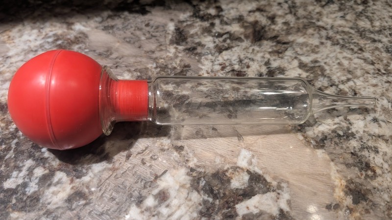 Vintage Glass Syringe ,Bulb Mercer Glass Work 7/55 gallery