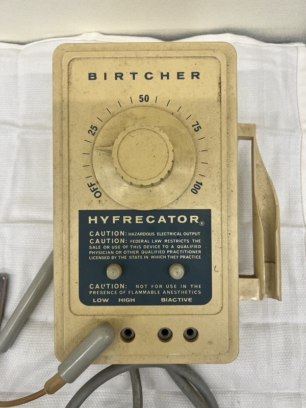 Vintage Birtcher Hyfractor. Electrosurgial Unit With Foot Pedal And Manual