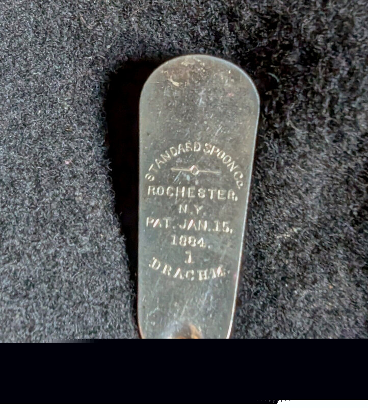 1 Drachm Medicine Spoon 'Standard Spoon Co.' Rochester N.Y., 1884 gallery