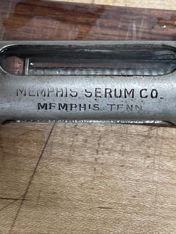 Memphis Serum Co, Stainless Steel Veterinary Syringe Memphis, Tennessee gallery