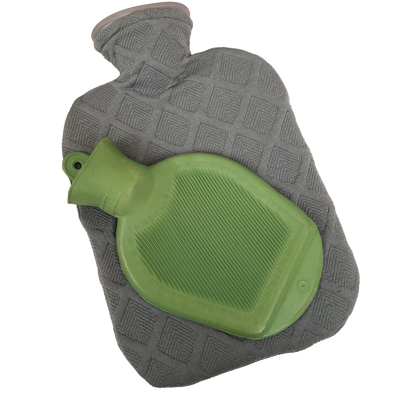 Set of 2 Vintage Rubber Hot or Cold Water Bottle Heating Pad with Stoppers gallery