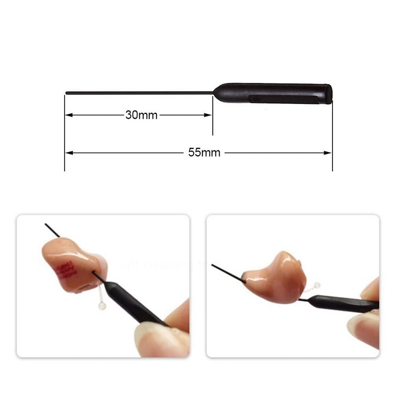 Hearing Aid Vent Cleaning Tool Earpiece Earmold 2.17 Inch (Pack of 3), Black gallery