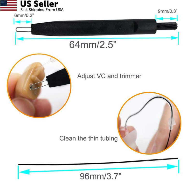 8 Pieces Hearing aid Amplifier Cleaning Tools, Earbuds/Headphones Black gallery
