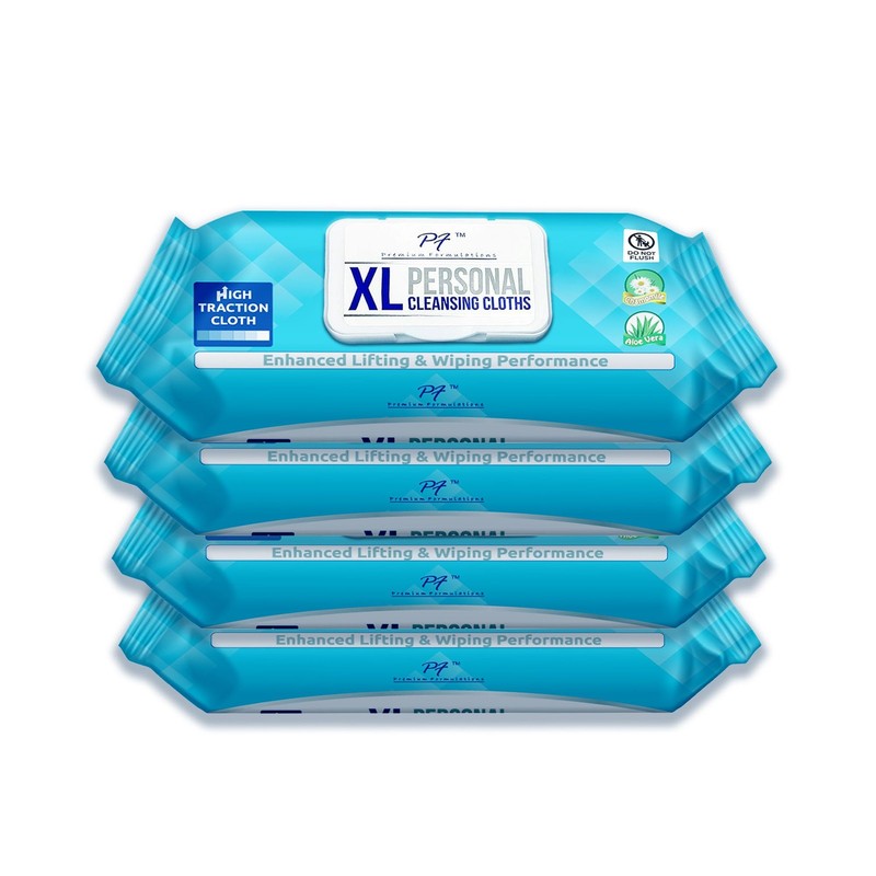 HIGH TRACTION XL UBER THICK Adult WIpes Wash Cloths LARGE & STRONG 4 packs x …