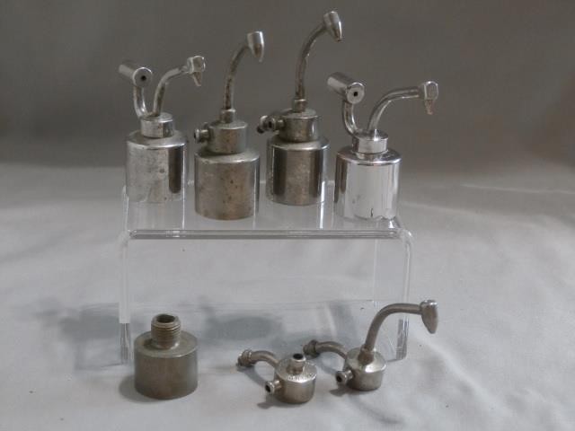 7 Pieces Assorted Medical Dental Metal Atomizer Parts DeVilbiss Patent 1,914,791