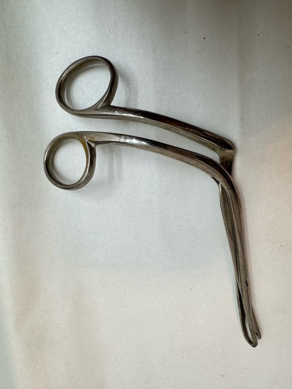 Vintage Down Bros London ENT Surgical Forceps 90° Angled Nasal Polyp Catheter In gallery