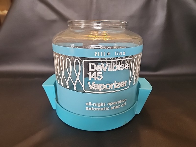 Vintage DeVilbiss No. 145 Vaporizer Humidifier Aqua Blue Glass Piece ONLY