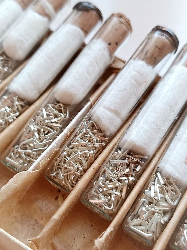 100 pcs Vintage Medical Surgical Vessels Clips Brain Instruments Silver USSR