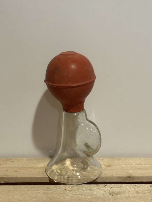 Vintage B. F. Goodrich Koroseal Breast Pump, Glass Breast Pump