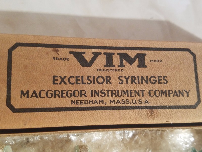 NEW IN BOX Excelsior Jeringa MacGregor Instruments Glass Syringe W/Catheter 1 OZ gallery