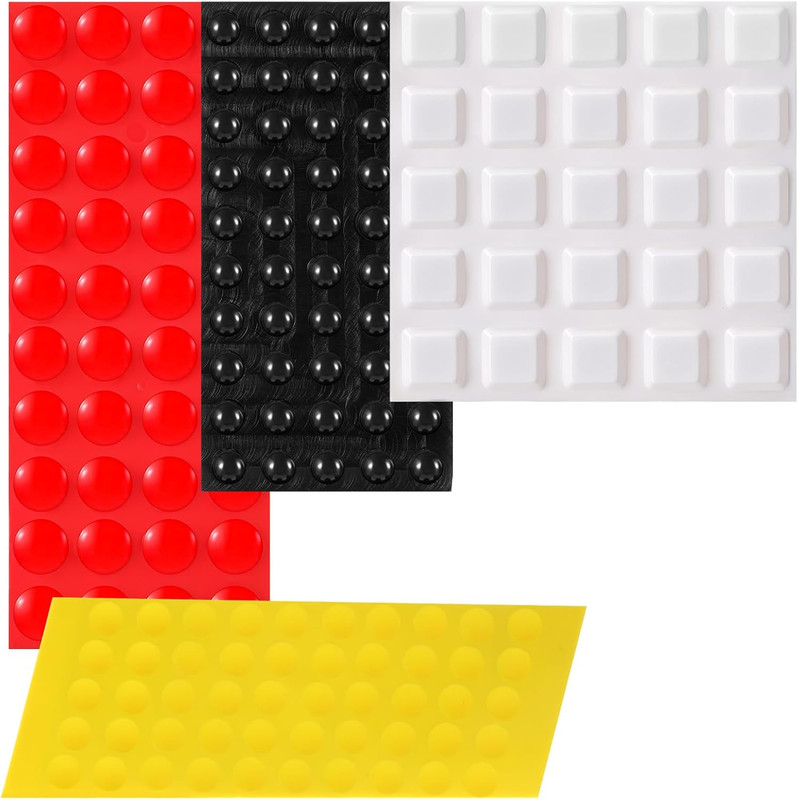 Bump Dots for Visually Impaired, 165Pcs Braille Stickers(Red,Black,White,Yellow)