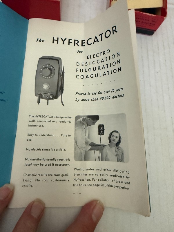 Vintage Birtcher Hyfrecator Electrodes and Bi-Active Coagulation Set With Box gallery