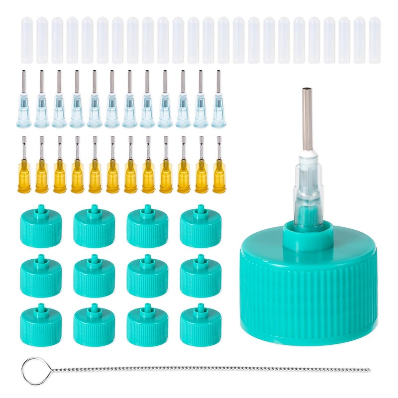 12pcs Precision Applicator Caps, Paint 1 Count (Pack of 61), green