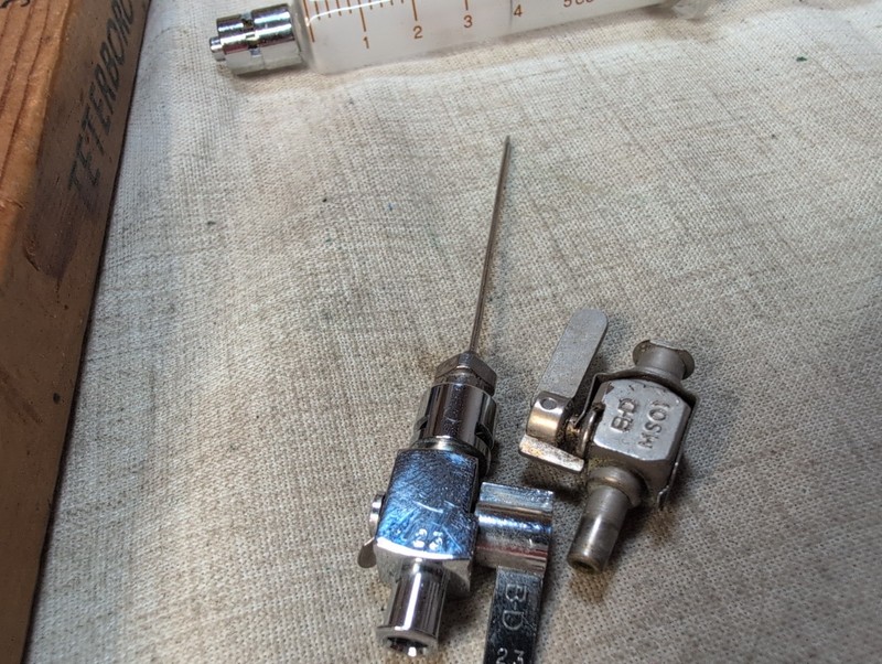 Glass Hypodermic Needle by Becton and Dickerson - B-D & Yale 5cc - 2 Attachments gallery