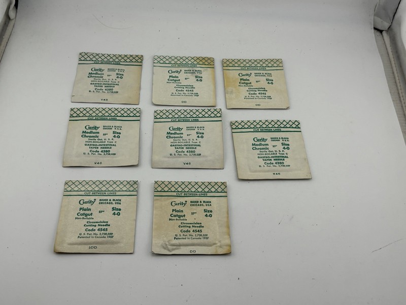 Vintage Curity Surgical Gut Sutures 4-0 Plain & Chromic Kendall NOS Lot 9 gallery