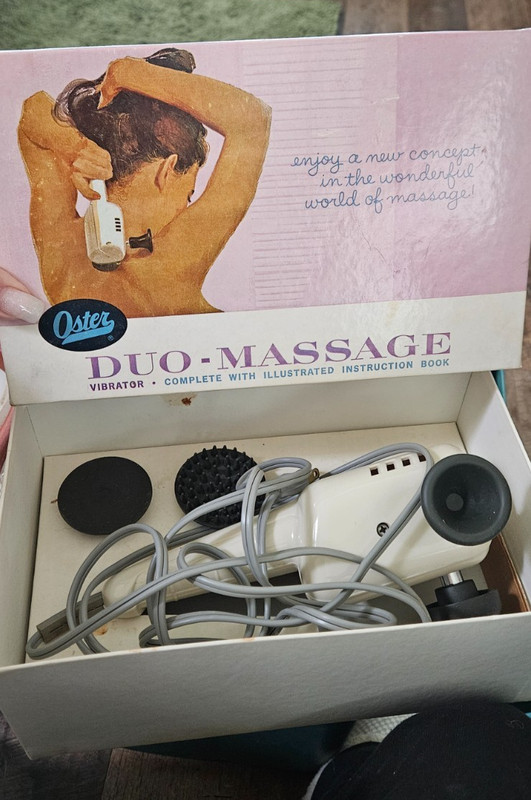 VINTAGE OSTER MASSAGER VIBRATOR DUO TWIN HEAD MODEL 206