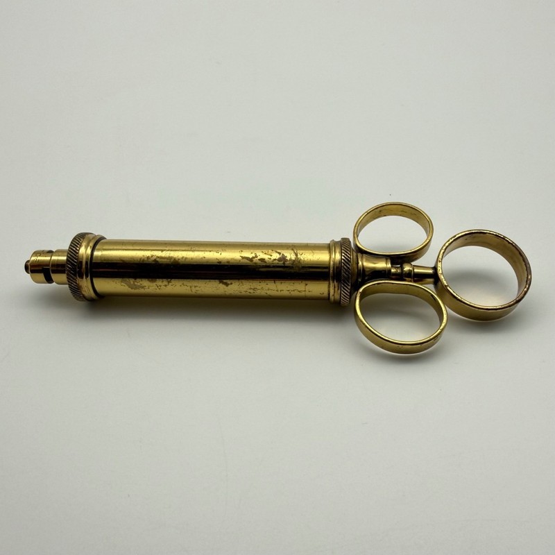 Vintage Becton Dickinson Brass Luer-Lok Syringe Patent 1742497 c1930s gallery