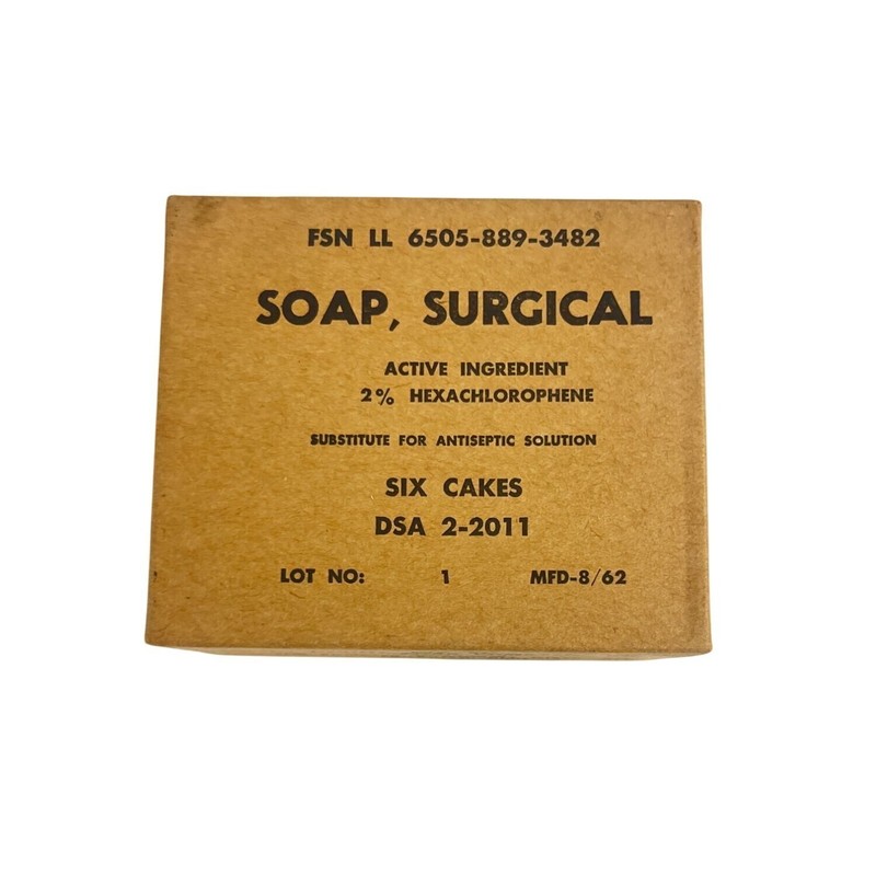 Vintage U.S. Military Surgical Soap August 1962 LOT 1 5/6 bars Not for use