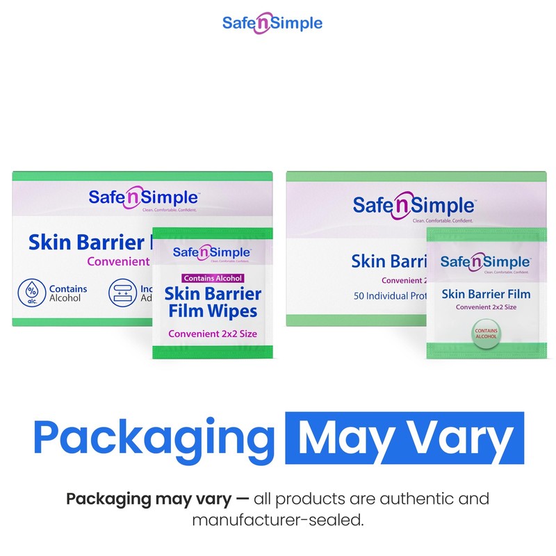 Skin Barrier Wipes with Alcohol - 2" x 2" - 50 Count - Skin Prep Pads for Ost... gallery