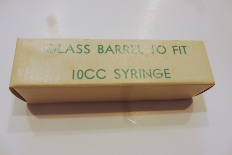 VINTAGE NOS NIB GENERIC 10 CC SYRINGE GLASS BARREL