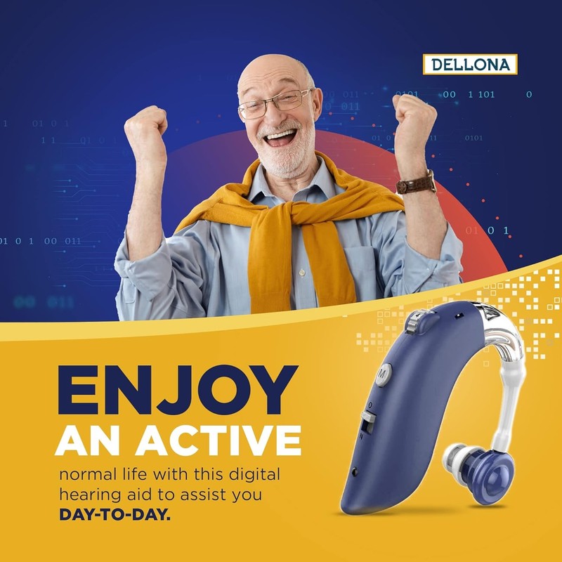 DELLONA High-Performance Hearing Aids for Seniors Severe Loss, Blue gallery