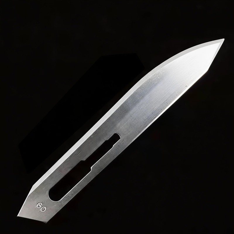 SCLWSS 100-Pack #60XT Stainless Steel Surgical Blades – Compatible Silver