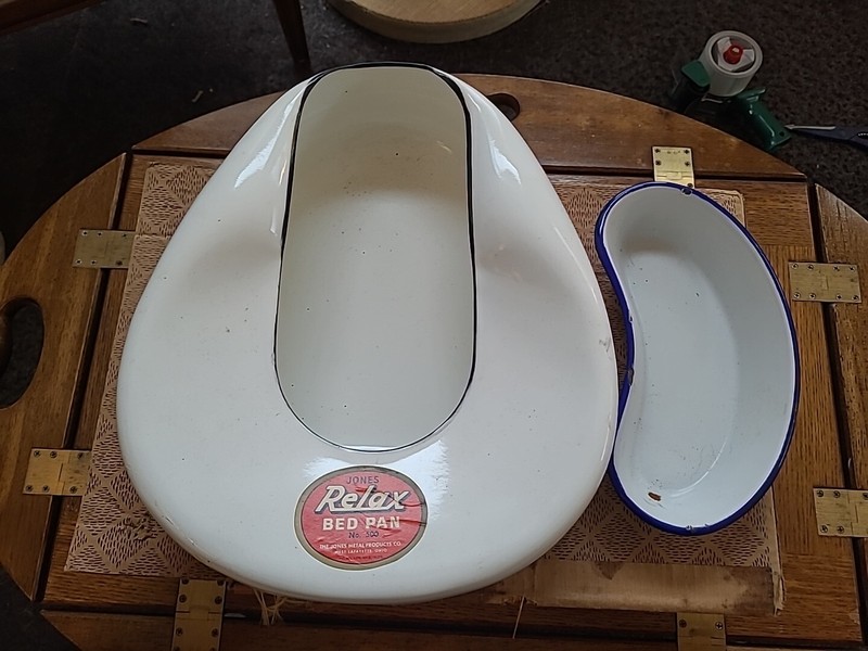 Vintage Jones No 500 Bedpan 2 Piece Set W/ Original Box