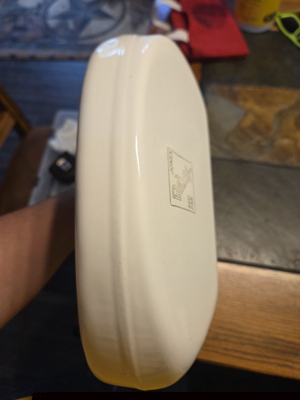 Jones Relax Bed Pan No. 500 White Enameled Metal Enamelware Vintage gallery