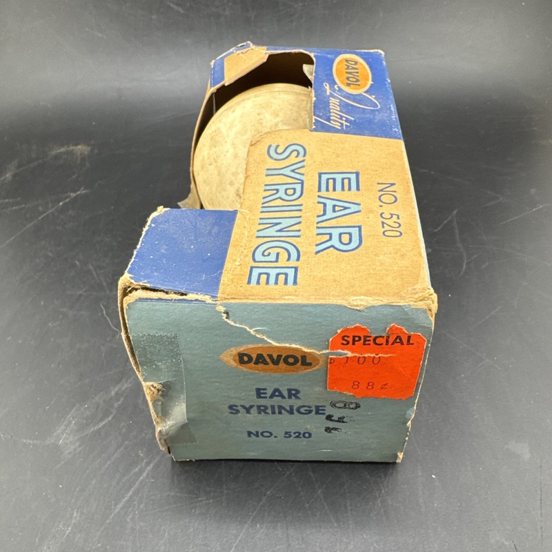 VTG Davol #526 Small EAR & Ulcer SYRINGE 1Oz Capacity In BOX First Aid Medical📦 gallery
