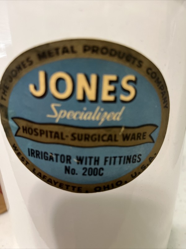 *VINTAGE* MINT CONDITION IRRIGATOR JONES SPECIALIZED HOSPITAL-SURGIAL WARE gallery