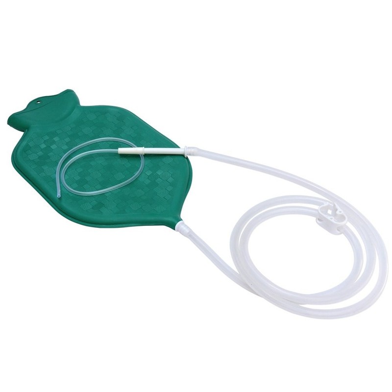 Enema Bag Kit for Colon Cleansing with Platinum Cured Silicone Hose (2 Green gallery