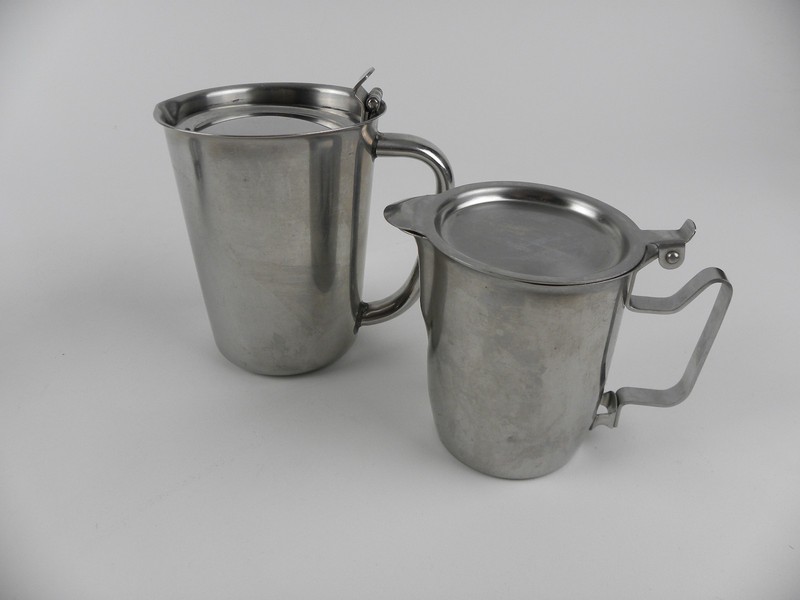 Vintage Stainless Steel Sinai Hospital Creamers Vollrath 8210 & Japan 18-8