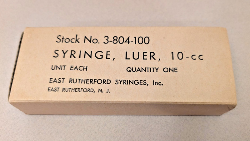 Vtg U.S.Military Luer Glass Syringe 10cc New Old Stock Civil Defense Med Ideal gallery