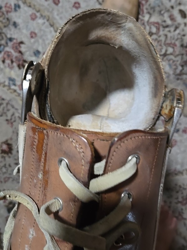 Vintage Below Knee Prosthetic Leg Wood & Leather Medical Antique Artificial Limb gallery