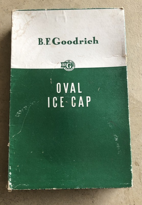 VINTAGE NO 29 B. F. GOODRICH OVAL ICE CAP IN ORIGINAL BOX new genuine