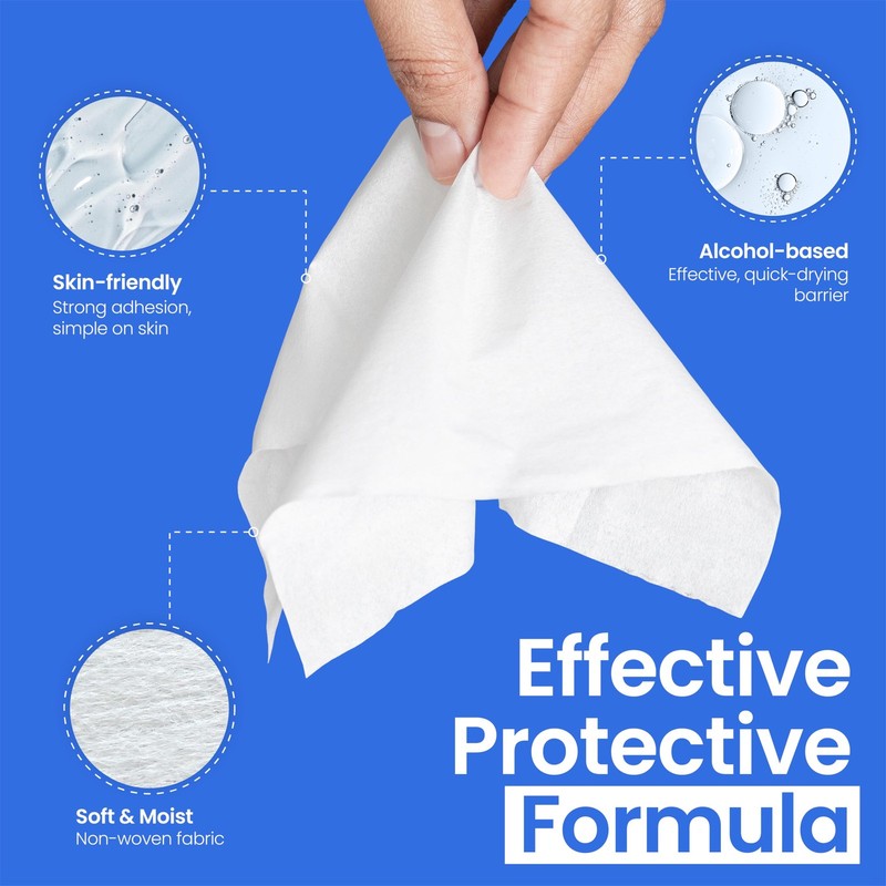 Skin Barrier Wipes with Alcohol - 2" x 2" - 50 Count - Skin Prep Pads for Ost... gallery